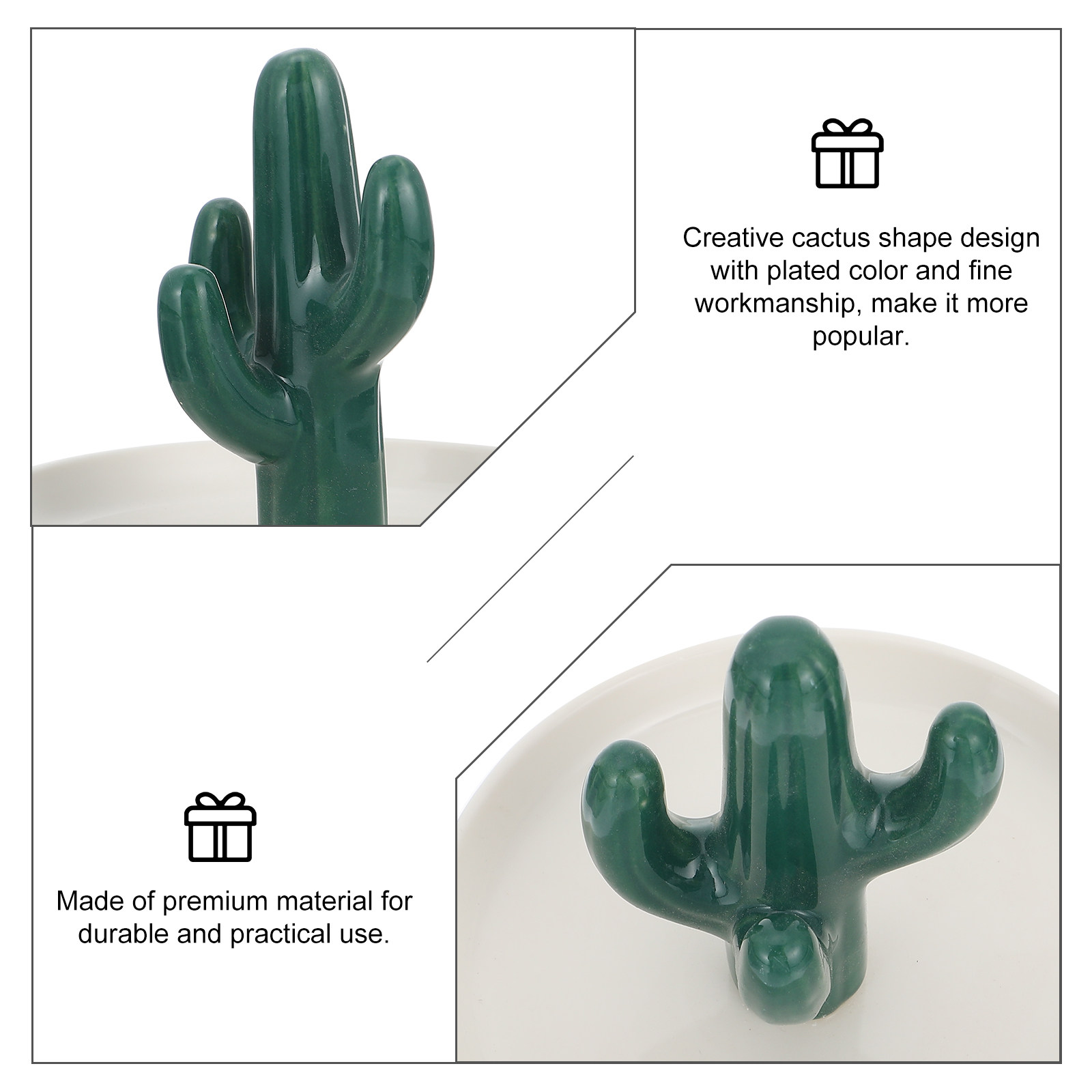 1Pcs Premium Ceramic Cactus Je - Home Bathroom Organizer ulasan dan harga