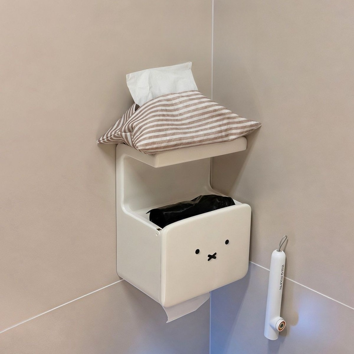 Cute Miffy Wall Mount No Drill - Home Edit Bathroom Storage ulasan dan harga