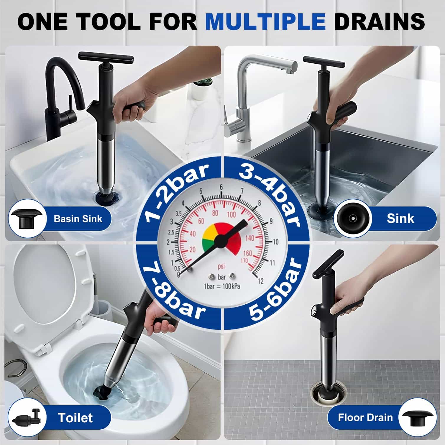 Toilet Plunge Blaster, High Pr - Plunger Toilet ulasan dan harga